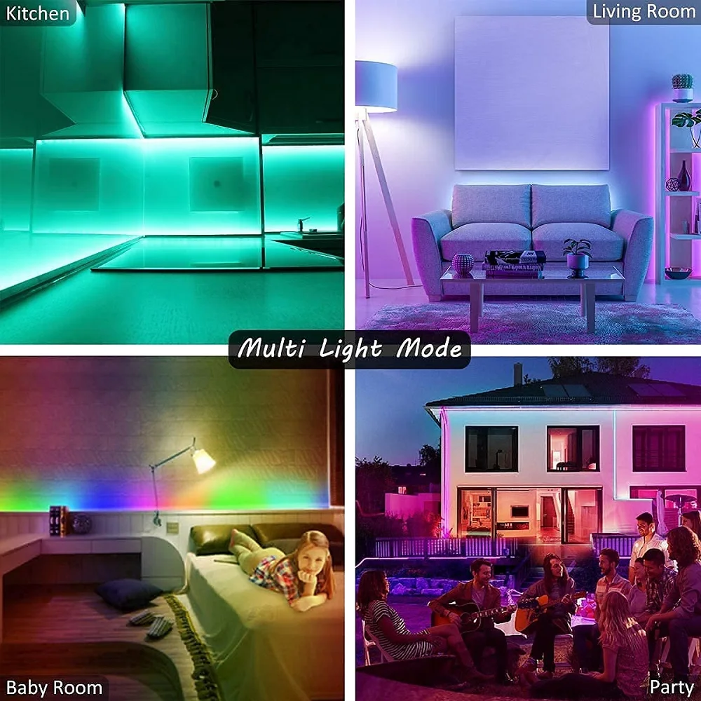 Taśma LED z USB 16LED/metr Bluetooth światła RGB podświetlenie TV 5V dioda taśma LED sterowane telefonem 1-30m do wystroju pokoju Luces Led