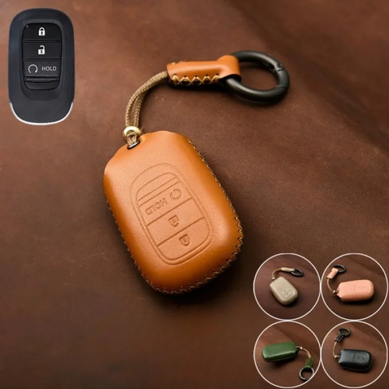 

A + натуральная кожа автомобильный смарт-брелок чехол для Honda Civic Vezel Accord 2021+