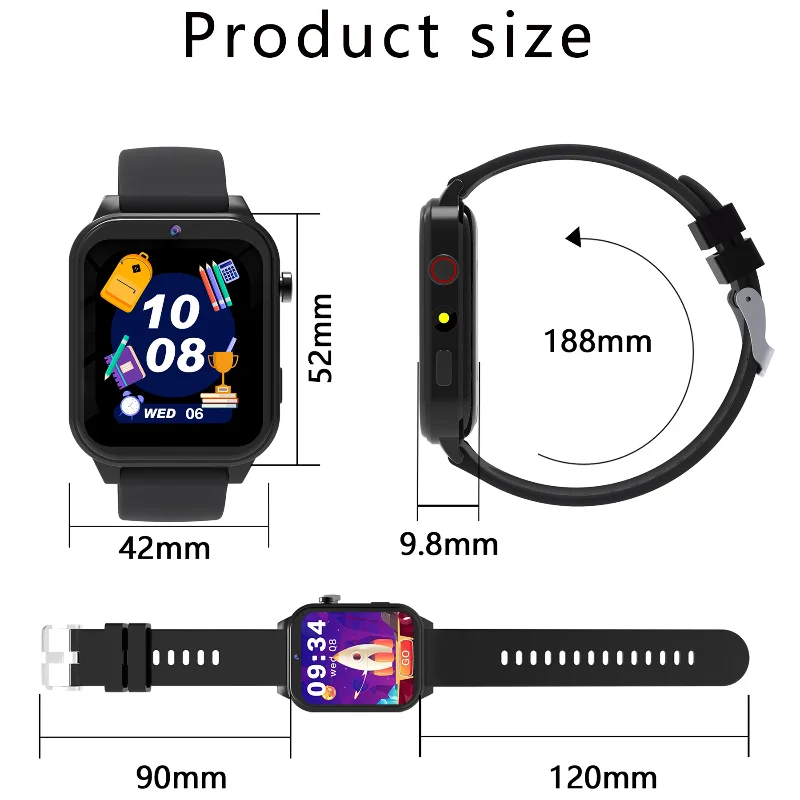 New Kids Smartwatch Features Wireless Calling, Wireless Music Playback, Call Reminders, Remote Photo Capture, Music Control, Weather Updates, A Calculator, and A Flashlight Function, Making It A Perfect Birthday 6