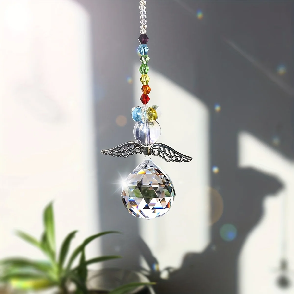 1pc Suncatcher Angel Crystal Light Orb Outdoor Window Gift decorazioni da appendere per la casa