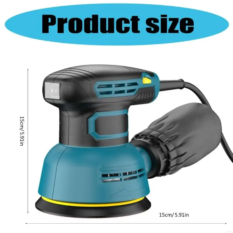 X9fa 6 velocidade 5 polegadas Lixadeira orbital elétrica com caixa poeira e 5 lixas