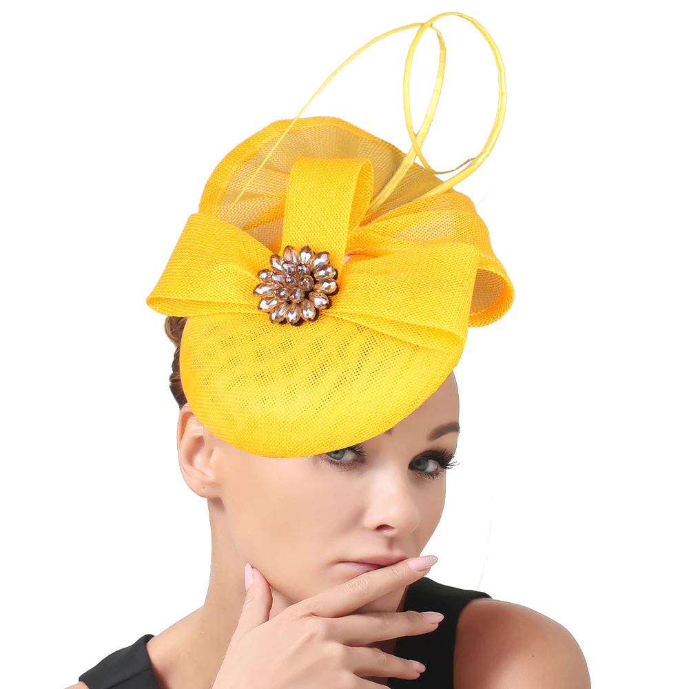 

Imitation Sinamay Headwear Women Fashion Fascinators Party Hat Chapeau Caps Wedding Bride Elegant Female Hair Accessories clips