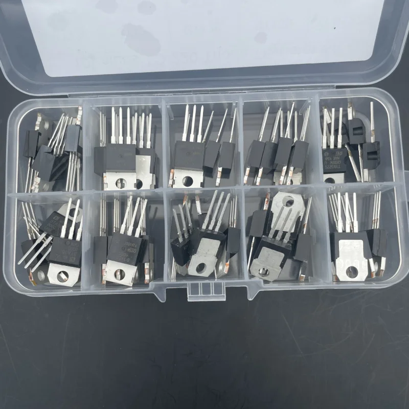 10Values Common Thyristor Kit BT136 BTA08 BTA12 TYN1225 Unidirectional & Bidirectional Triac Assortment Set