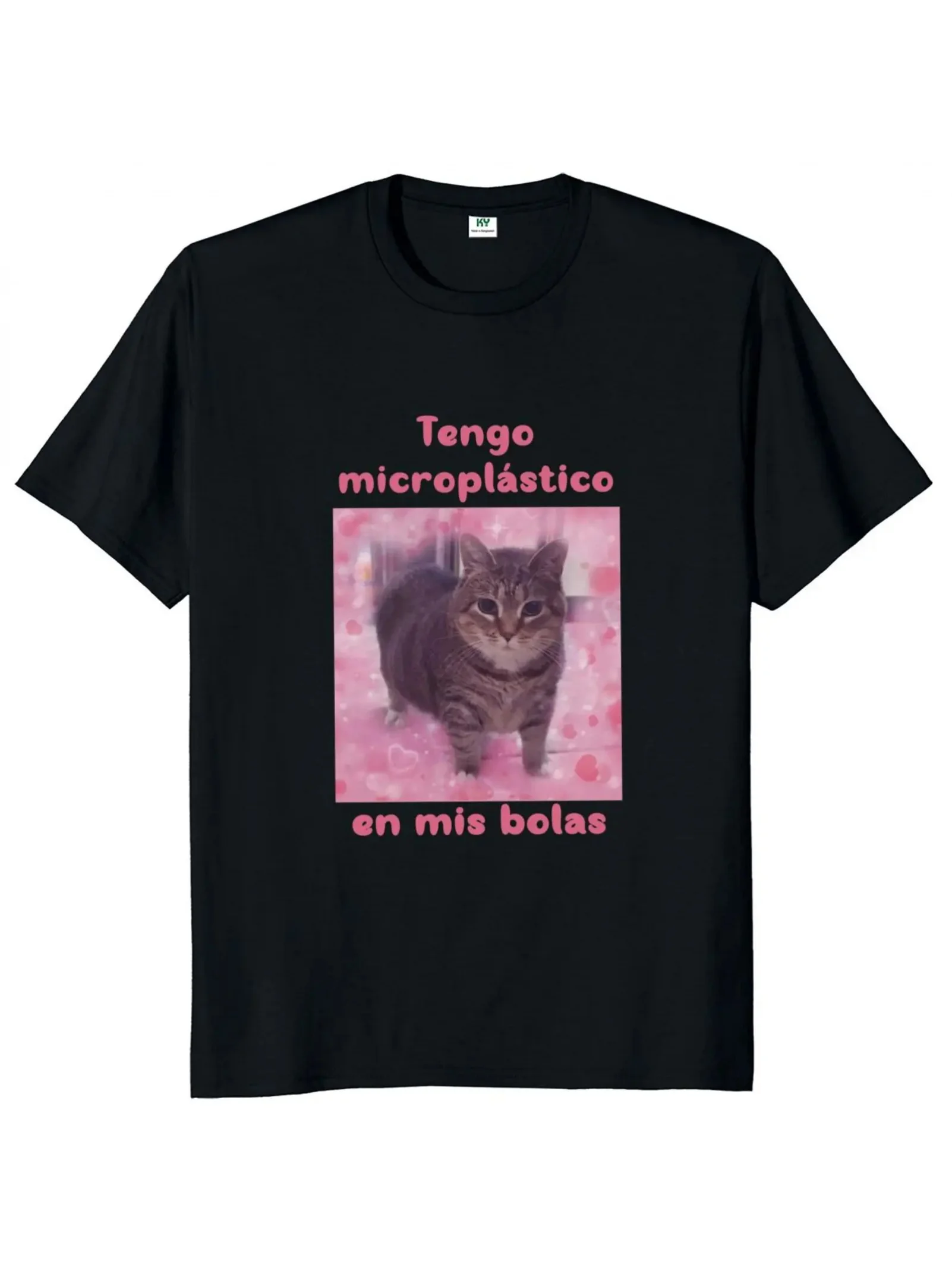 

I Have Microplastics In my Balls Cat meme T Shirt Retro Funny Cat Meme Y2k Graphic T-shirts Soft Unisex Tee Tops