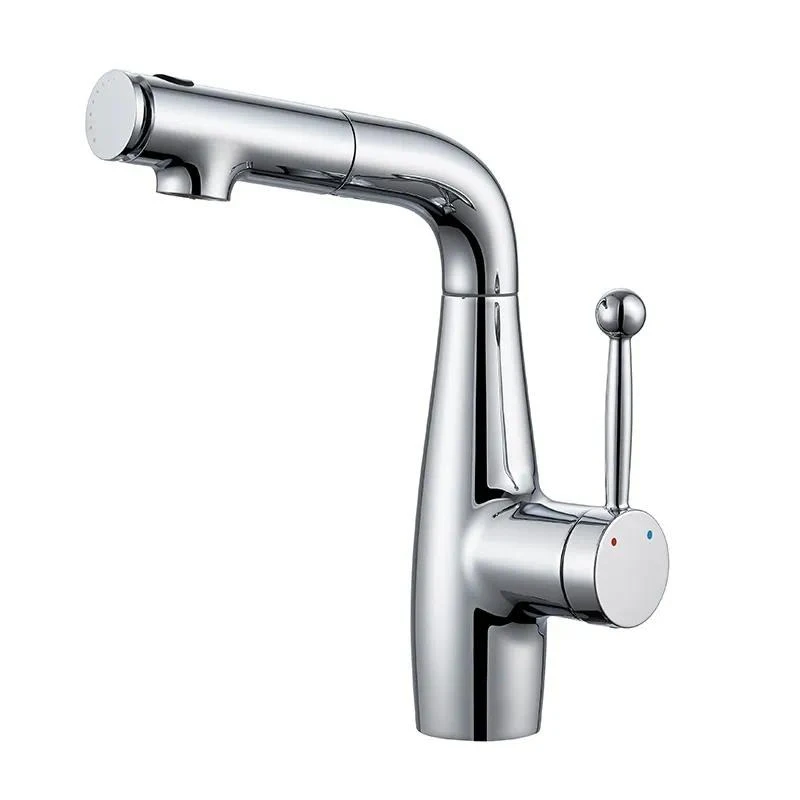 Pull-out basin faucet Hot and cold faucet Rotating bathroom sink faucet
