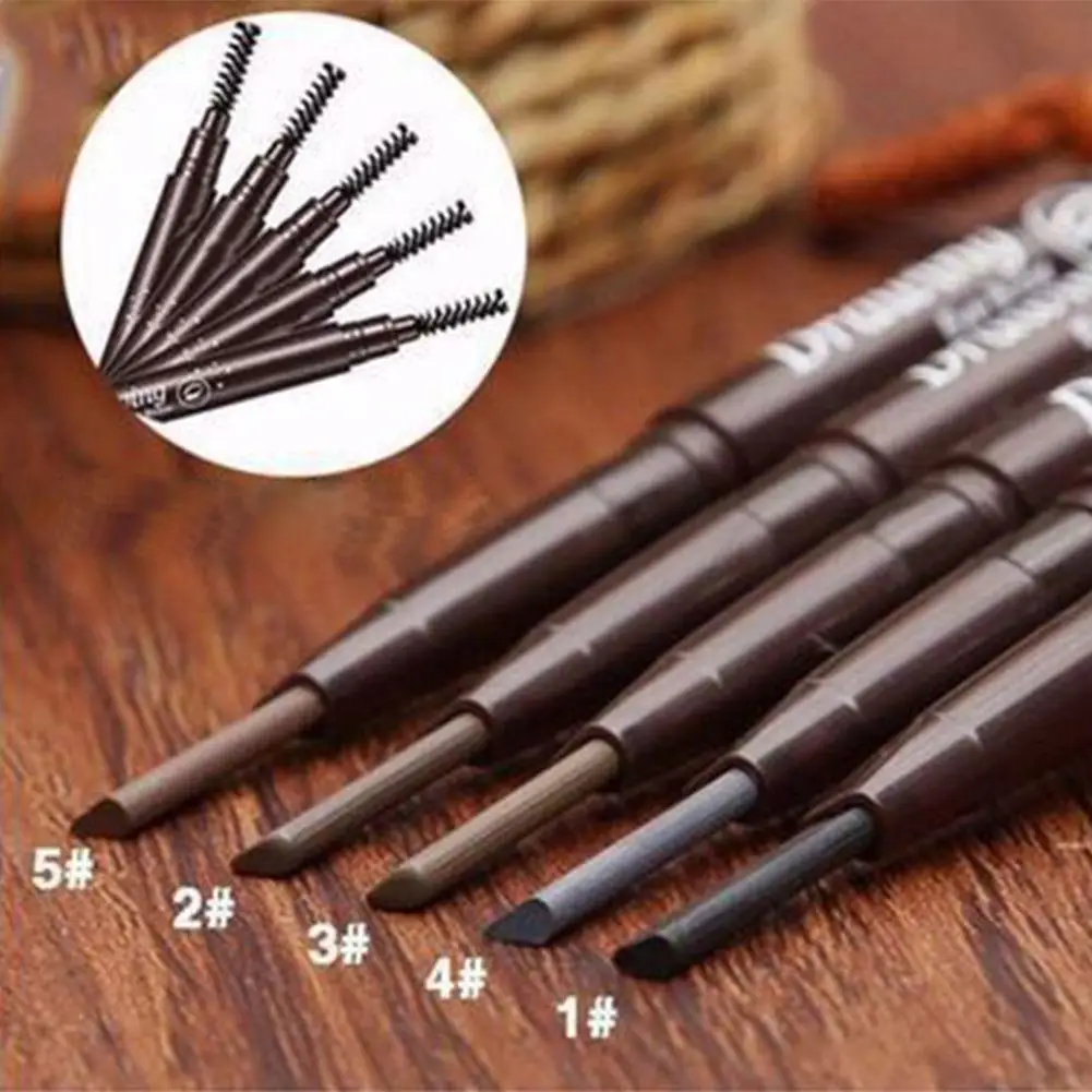 Light Brown Eyebrow Pencil Natural Waterproof Rotating Beauty Pencil Automatic Eyeliner Eye Brush Cosmetic With Tool Brow O6X5