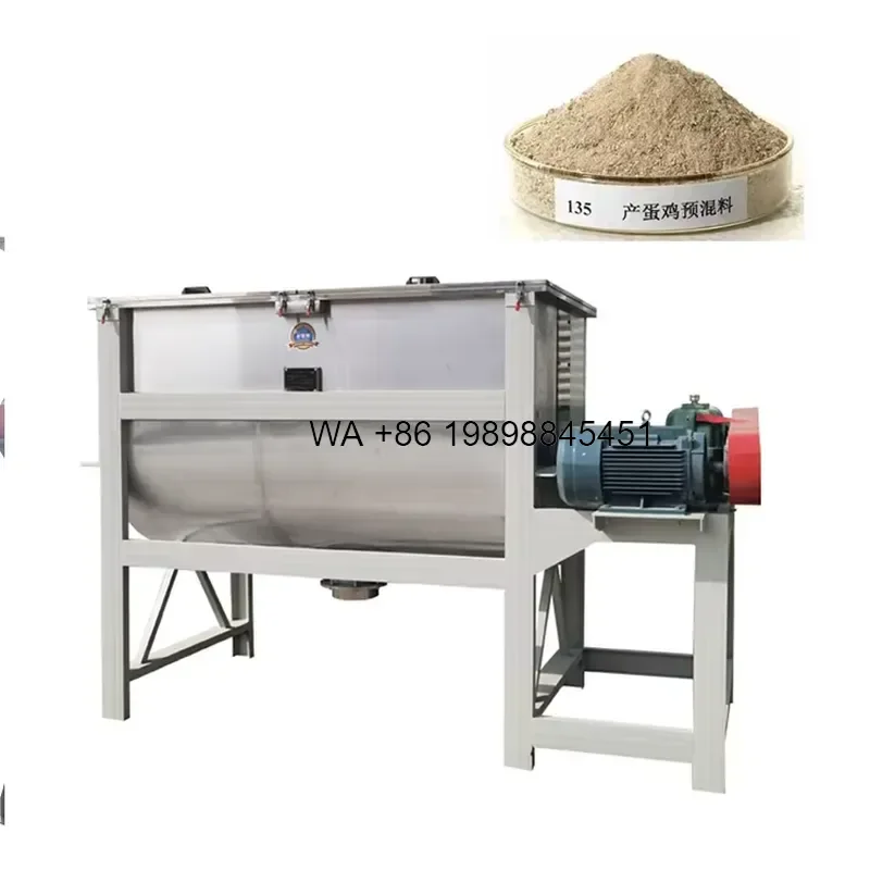 Wmwmnu for Animal Feed Mixer 100kg 500kg 1ton Cattle Chicken Pig Feed Industrial Horizontal Mixer