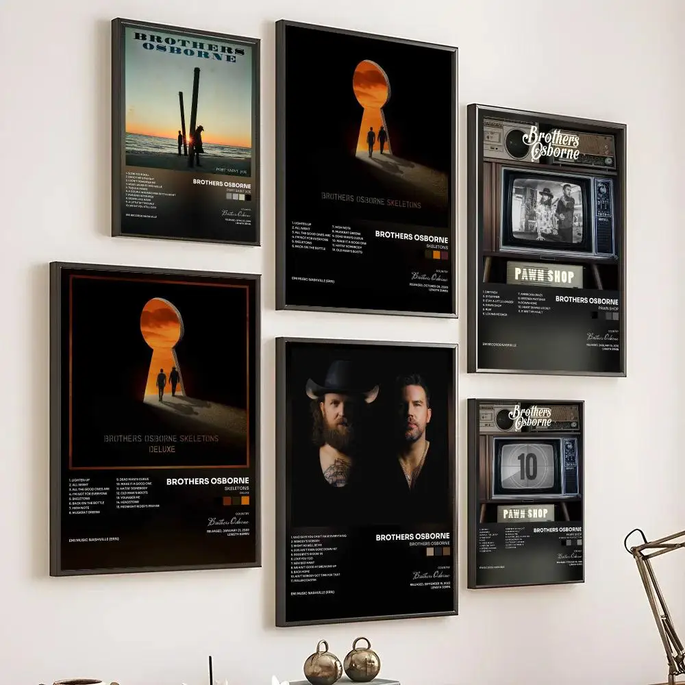 Band B-Brothers Osborne Poster Wall Art Prints for Living Room Bedroom Home Decor Decorative Pictures