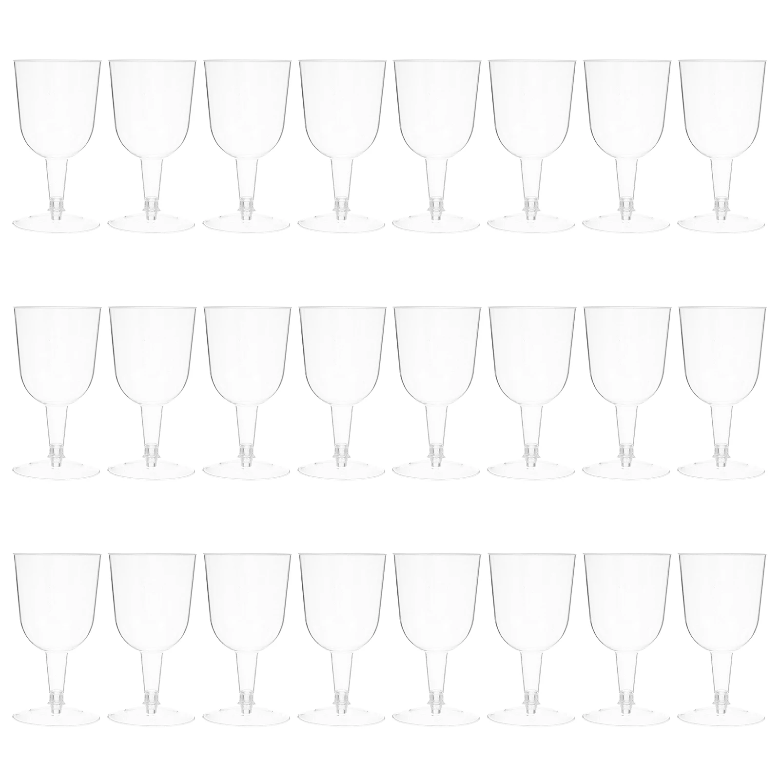 

24Pcs Disposable Wine Cups Clear Plastic Party Cups Suitable for Beverage Water Milk Fruit Juice Ideal for Family Gatherings