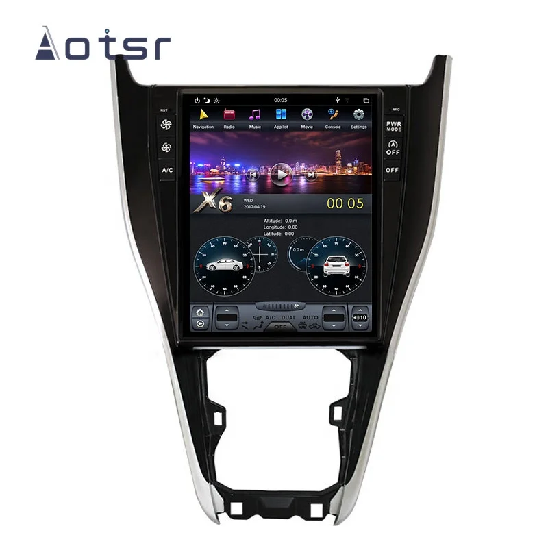 Android 9.0 Tesla Screen Car Multimedia Radio Player Auto GPS Navigation For Toyota Harrier 2013-2018