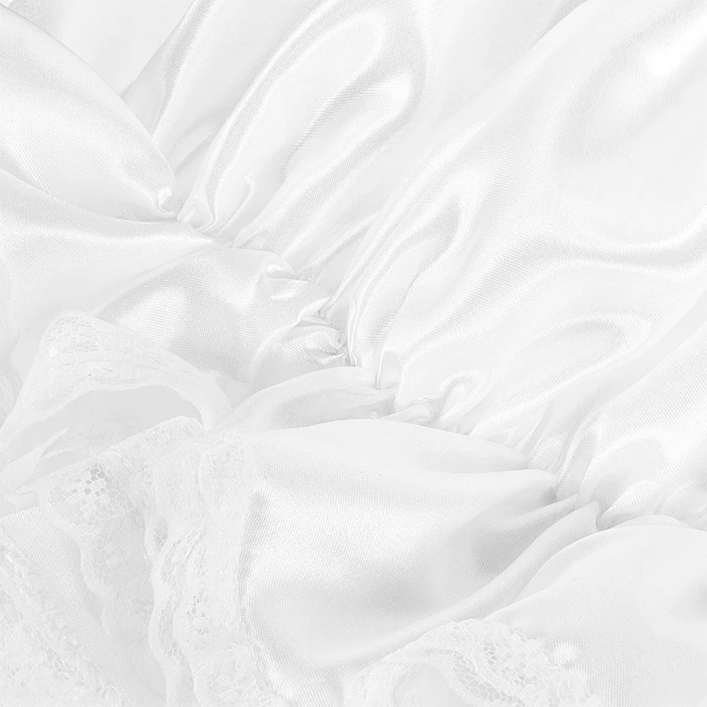 2Pcs Lace Maid Hat Bonnet for Women White Maid Costume Accessory Cosplay Lolita Headwear Tea Party Fancy Dress Event