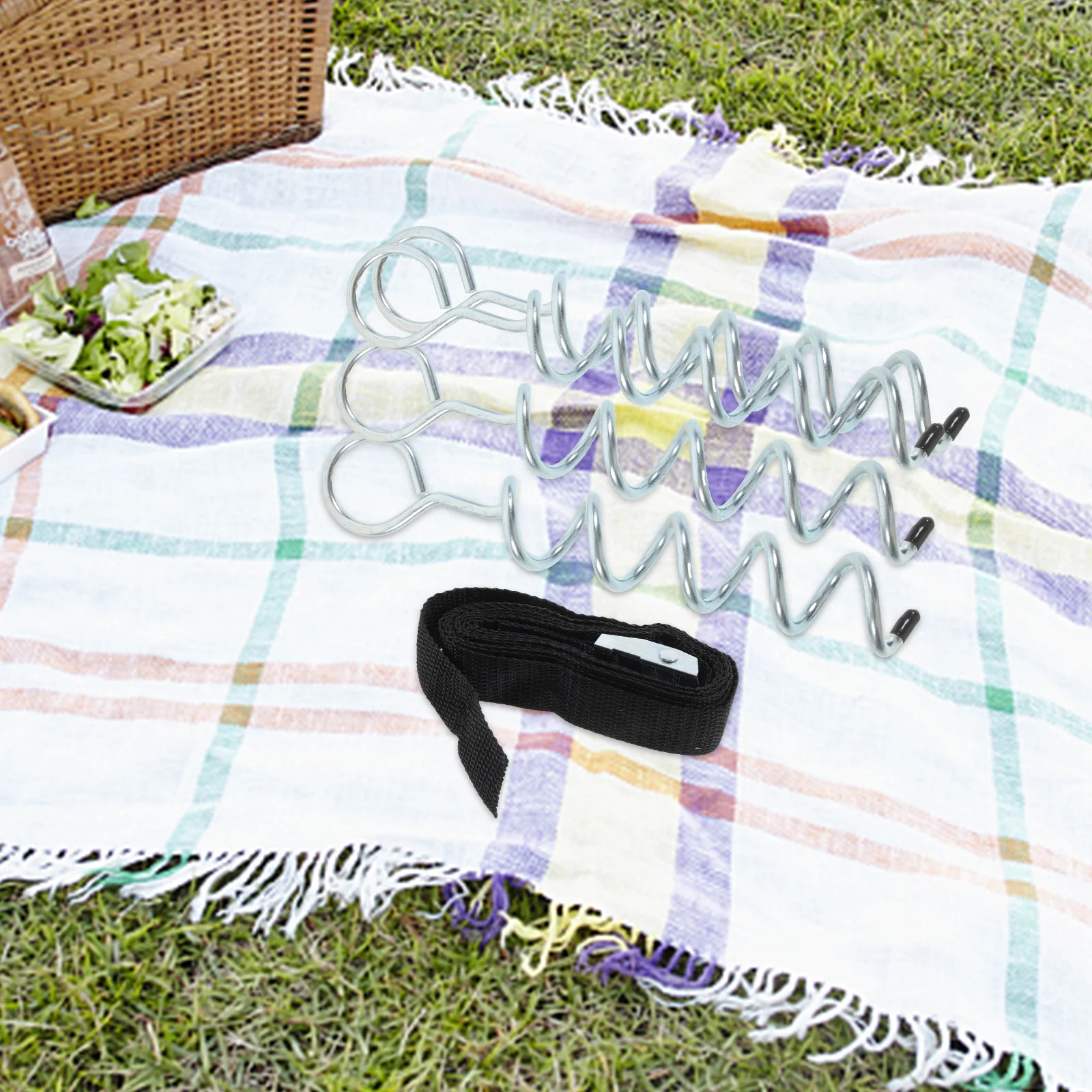 

1Set Tent Spiral Stake Steel Ground Anchor Trampoline Fixing Nail Outdoor Camping Twist Peg Heavy Duty