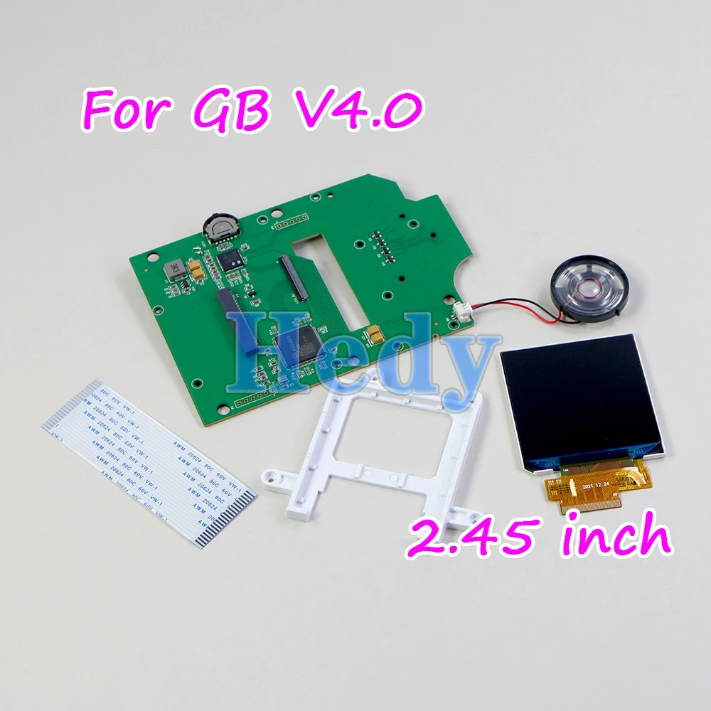 

1set New 2.45 Inch For Game Boy GB V4 4.0 First Generation (2.45 Inch Original Size) Highlight LCD Screen No Need To Cut Shell