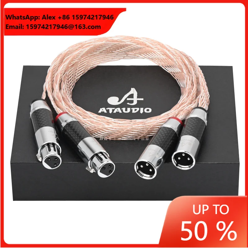 For Hifi 3 Pin 2XLR Balanced Audio Video Cable PVC Pure Copper Rhodium-plated XLR Male/Female Connectors For Projector
