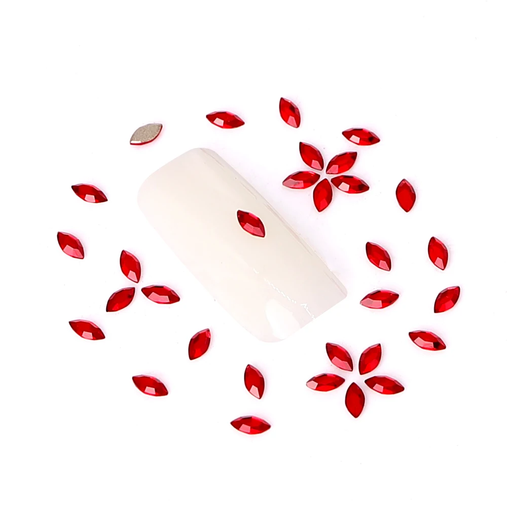 50PCS Accessories Glass Horse Eye Nail Art Charms Nail Decorations Small Size Bulk Manicure Rhinestones Jewelry DIY