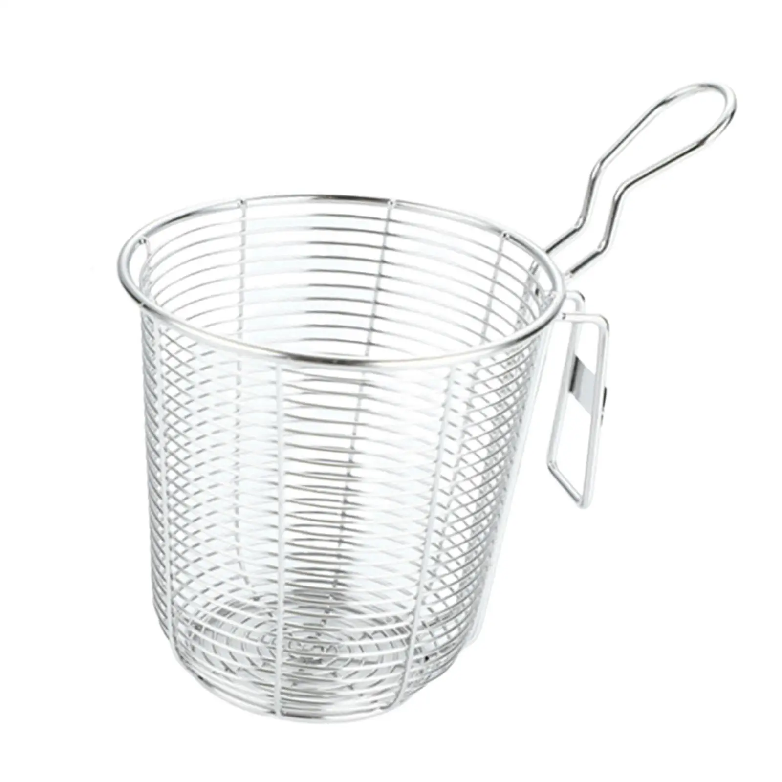 Frying Serving Basket Stainless Steel Mesh Spaghetti Strainer Scoop for Pasta Ramen Chips and Veggies