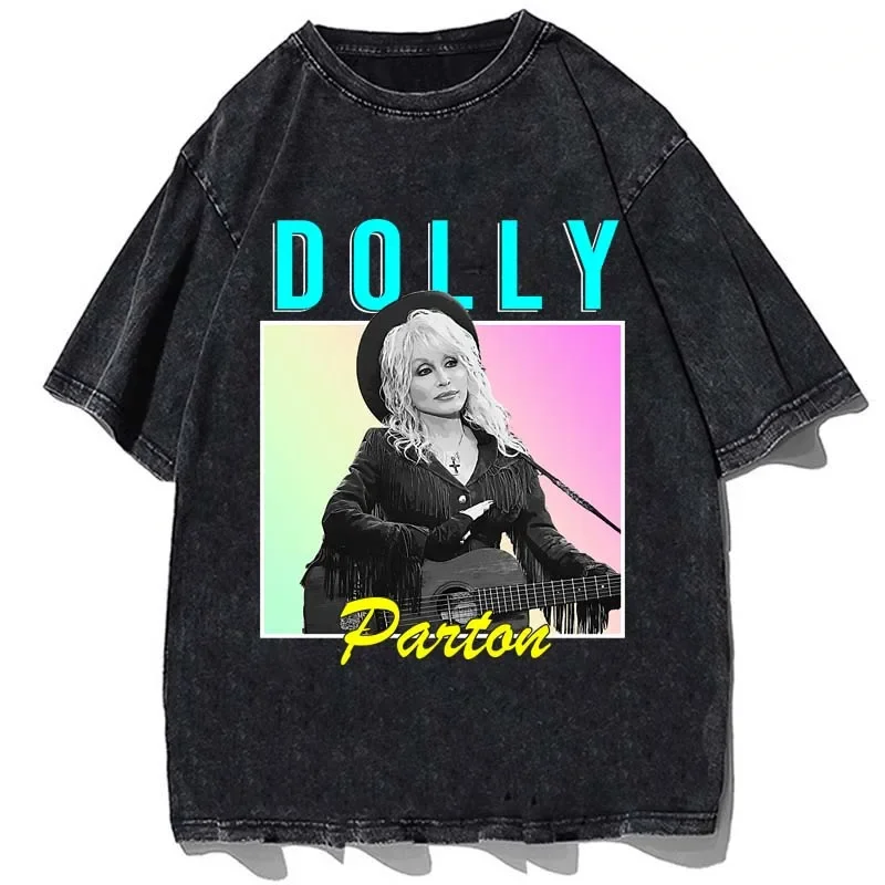 

The World of Dolly Parton Singer T Shirt O Neck Cotton Tees Women Summer Vintage 70s Tshirt Country Music Short Sleeve T-shirts