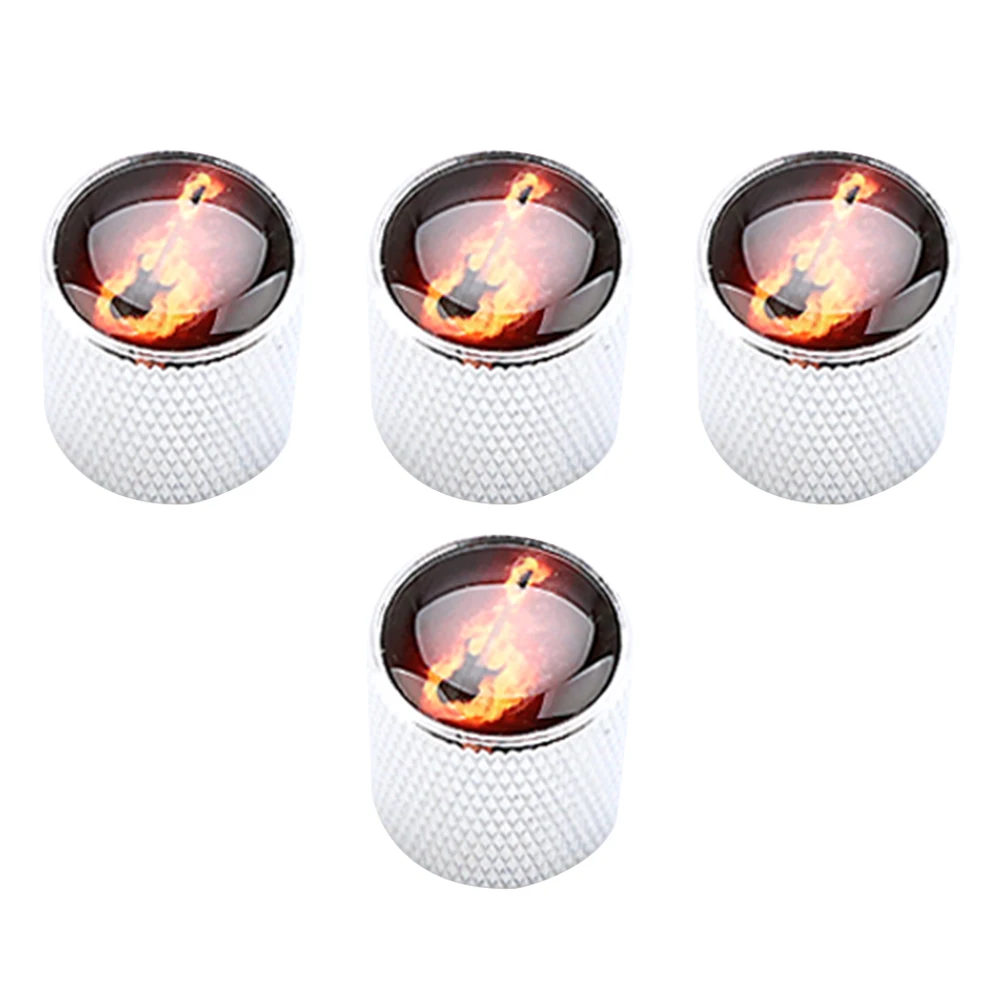 

4 Pcs Guitar Knob Instrument Volume Amplifier Knobs Tuning Metal for Electric Replacement