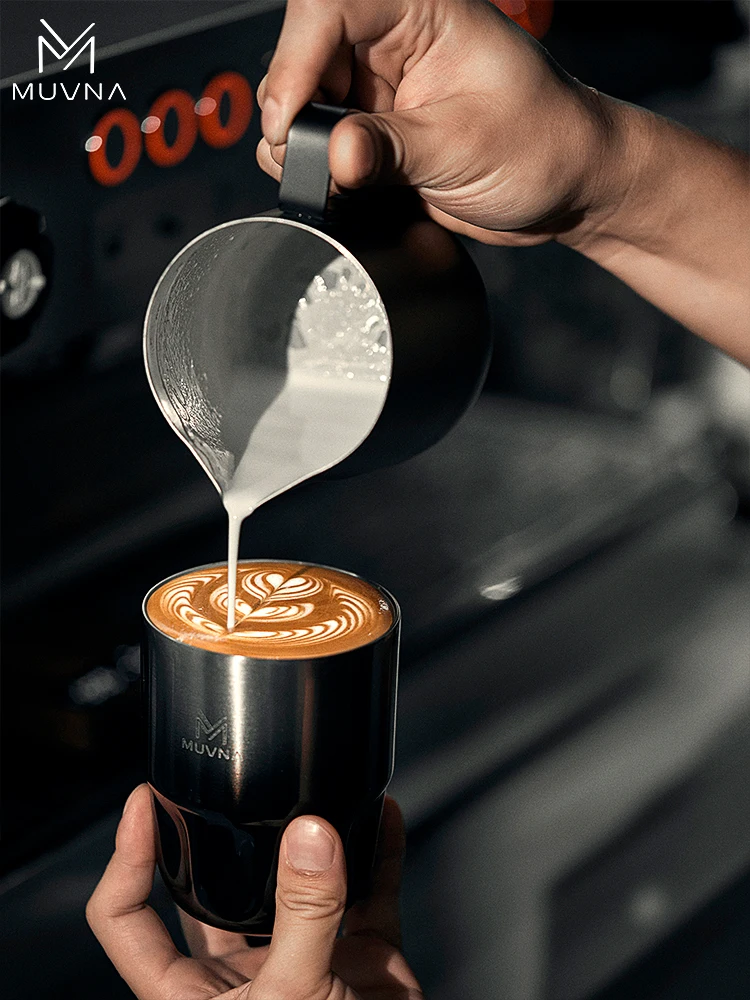 Taza aislada de café MUVNA, taza de hielo portátil para exteriores de 260ML/450ML, taza de café de viaje a prueba de derrames con tapa, taza termo
