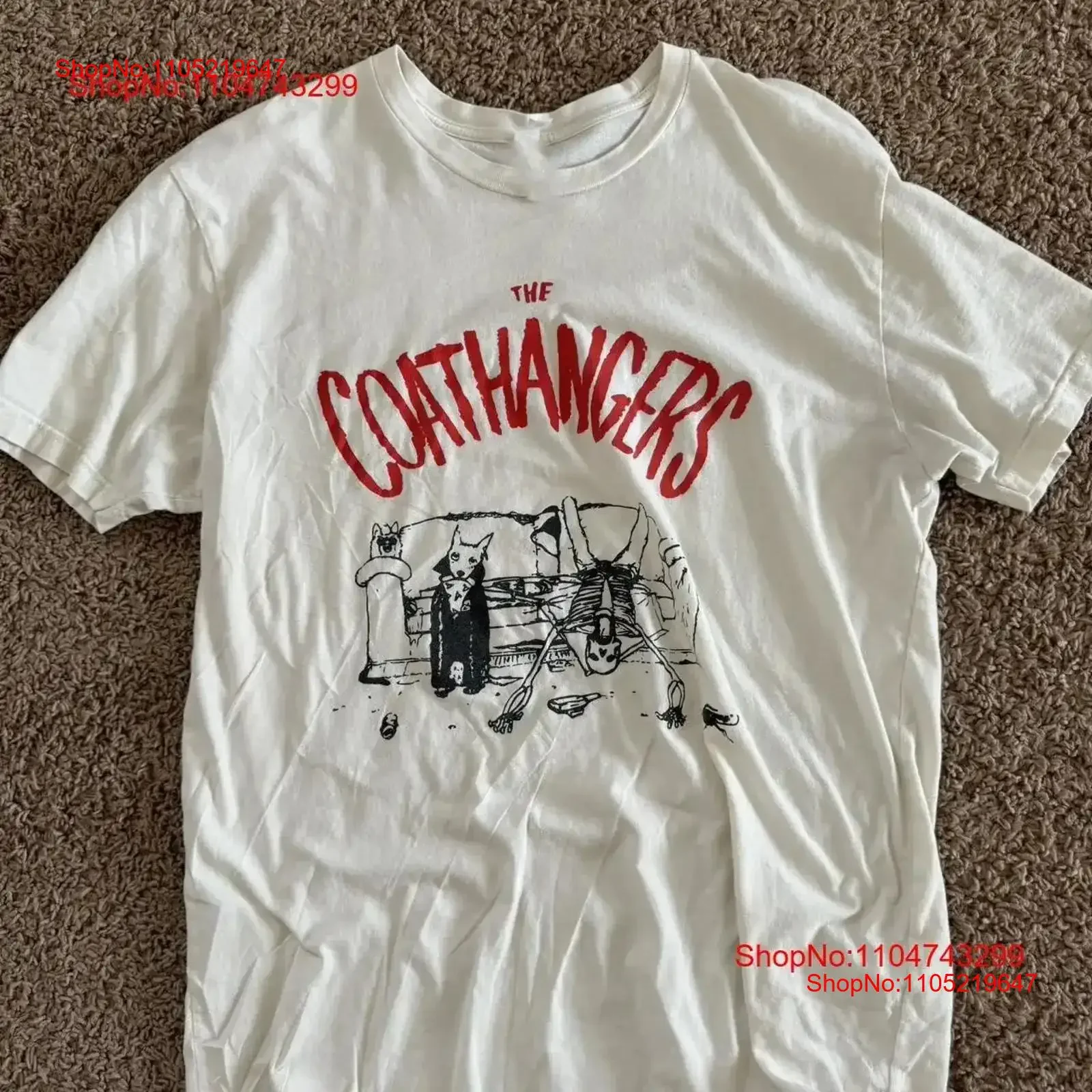 

Белая футболка The Coathangers Music For Lovers, хлопковая футболка полного размера JH523, винтажная стираная универсальная уличная одежда с графическим рисунком homme