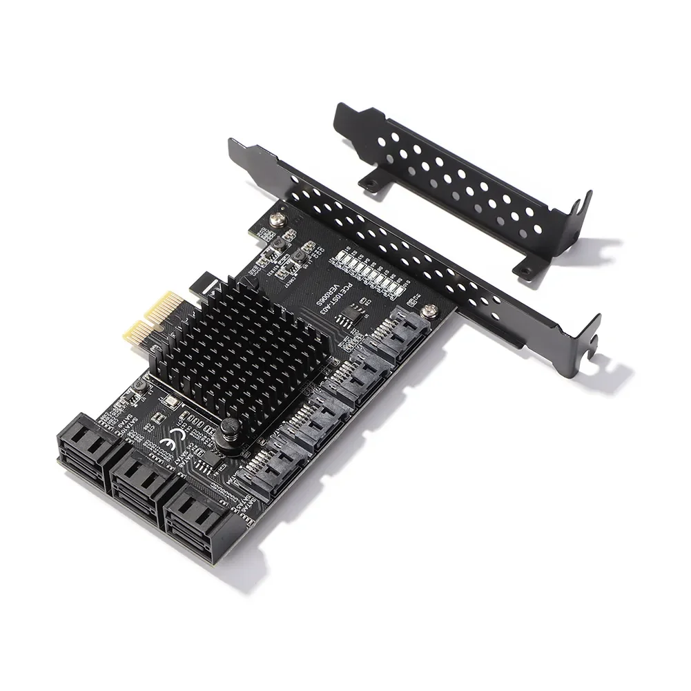 SA3112J PCIE Adapter 2/6/12/16/20 Port PCI-Express X1 to SATA 3.0 Expansion Card 6Gbps SATA 3.0 to PCI-e Controller Add On Card