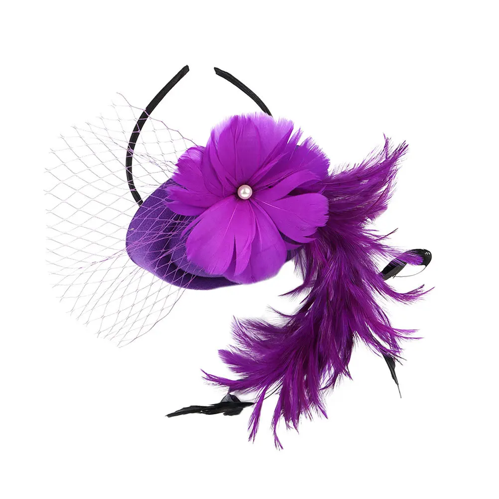 

Элегантный мини-шляпка-фасцинатор с вуалью для женщин: для свадьбы, выпускного, банкета, коктейльной вечеринки, маскарада, фотосессии (1 шт.)