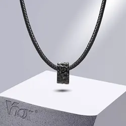 Vnox Simple Beaded Choker Necklaces for Men, Cool Fashion Stainless Steel Hammered Beads Collar Gift to Boyfriend Husband Dad