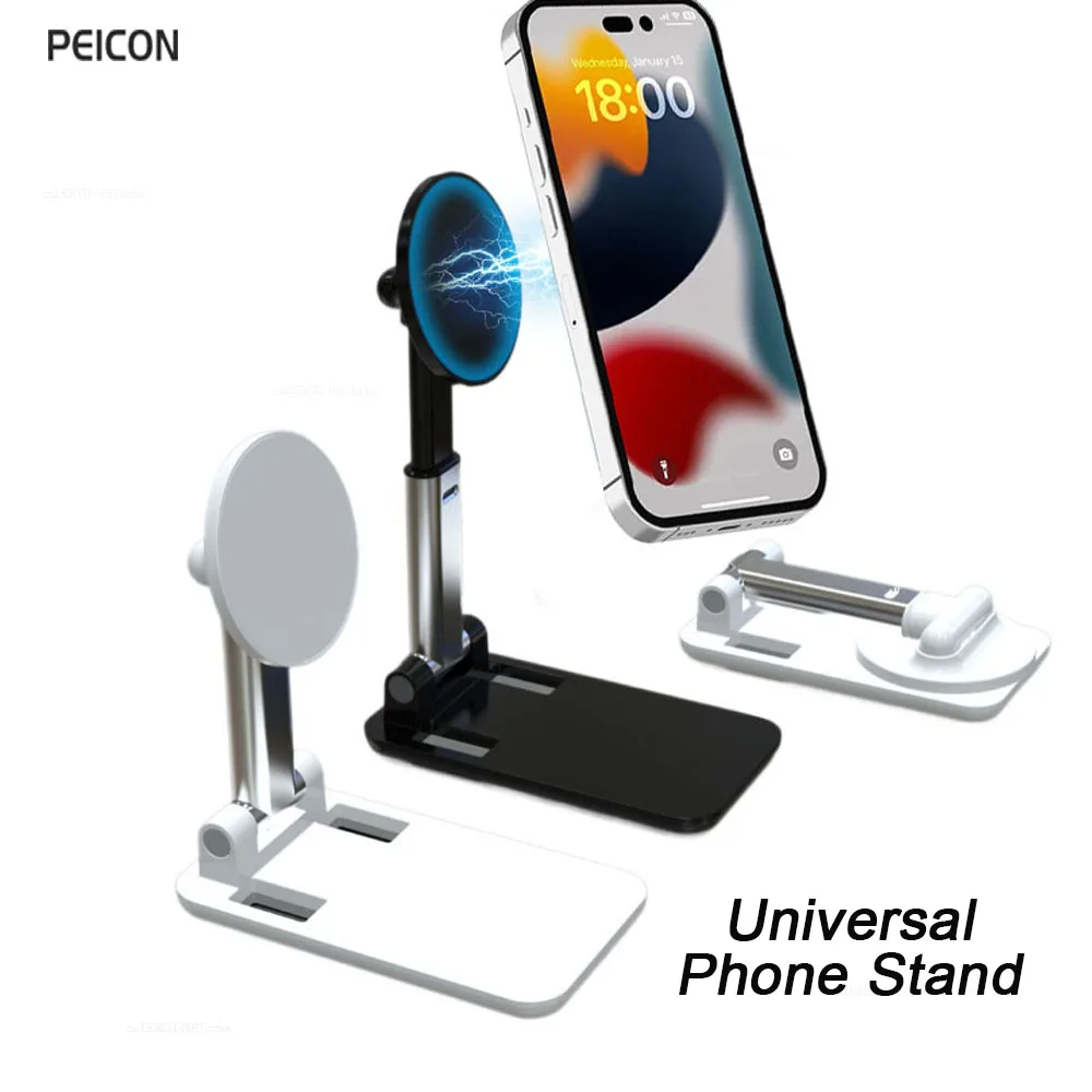 

Mobile Phone Holder Stand Adjustable Height Magnetic Cellphone Bracket for Iphone Samsung Xiaomi Foldable Mobile Phone Bracket