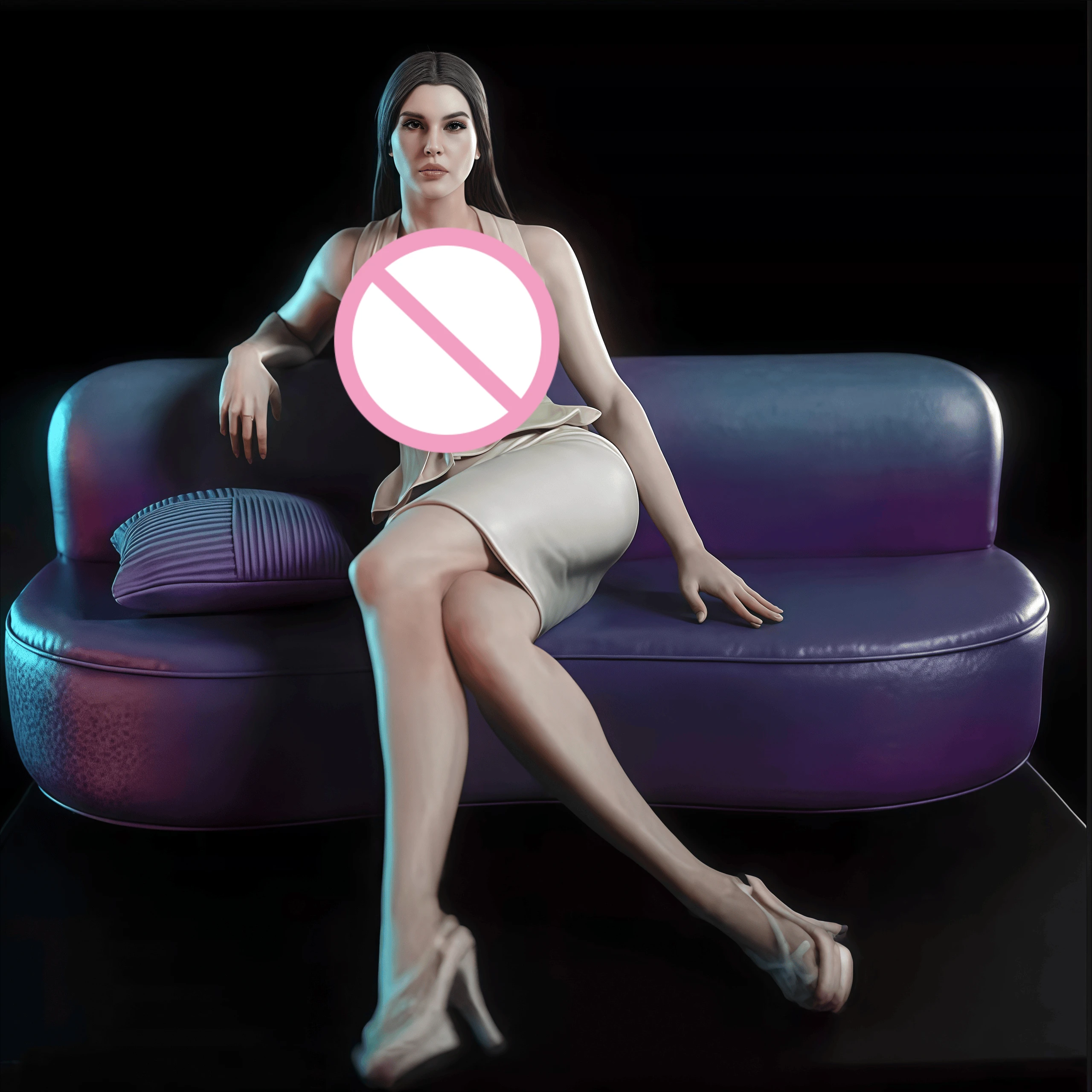 

1: 18 Casting Resin Model Assembly Kit, GK， Resin Sexy Girl Model, Unpainted (including Sofa)