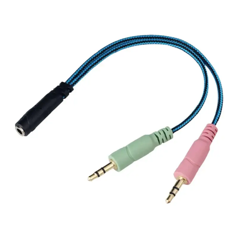Y Splitter Kabel Hoofdtelefoon Splitter Voor Computer Headset 3.5Mm Audio Microfoon Adapter Voor 2 Way Plug Oortelefoon