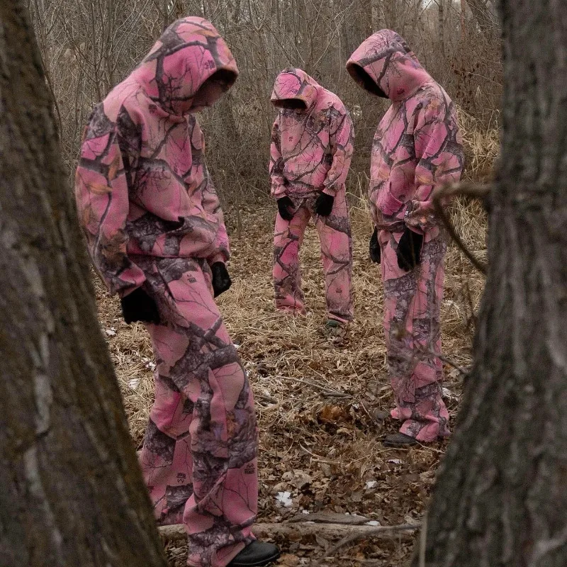 ❤ ❤ 2025 Y2K pantalones de chándal de moda pantalones con estampado de camuflaje rosa ropa de calle Harajuku Retro camuflaje suelto Unisex recto nuevo ★ ☆