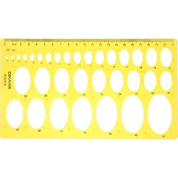 Ellipse Measuring Rulers Plastic Drawing Templates Transparent Geometric Scales Centimeter Stencils Architecture Design(Orange)