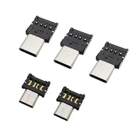 1-5개 마이크로 USB 타입 C OTG 어댑터 마이크로 USB 커넥터 마이크로 USB USB-C 남성-USB 2.0 변환기 (삼성 샤오미 미 원플러스용)