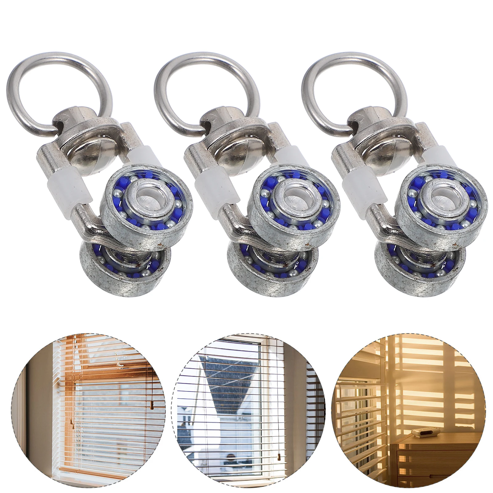 5Pcs Curtain Track Roller Metal Curtain Pulleys Home Curtain Accessories for Smooth Curtain Sliding Wheel and Easy Installation