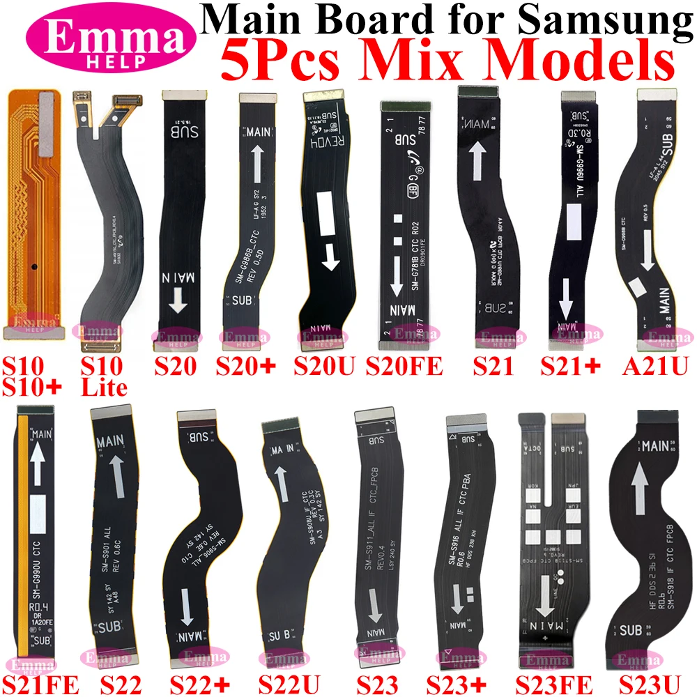 5Pcs Main Board Motherboard Flex Cable For Samsung A10s A20s A32 A42 A52 A22 A72 A21 A33 A53 A54 A34 A52s A73 S21 Mainboard Flex