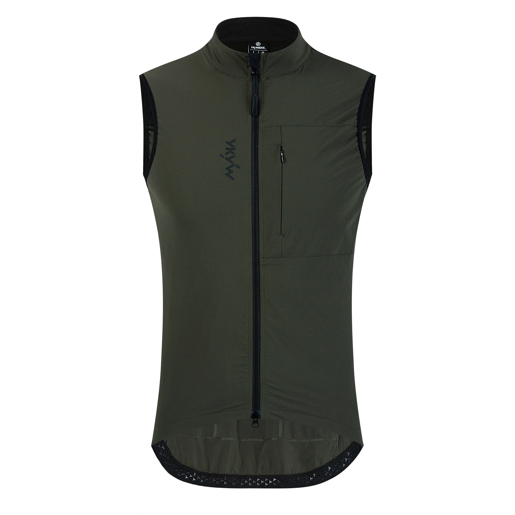 YKYWBIKE Herren Radsport Gel-Isolierte Thermofleece Fahrrad-Windjacke Ärmellose Fahrradweste Winddicht Wasserdicht für Radfahren – Detail 16