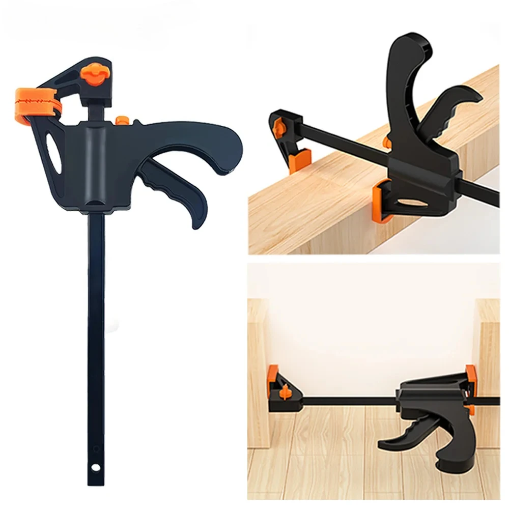 4/6/8 Inch F-Style Woodworking Clamps - Quick Fixed Nylon Work Bar Set for Glass & Wooden Board Connection - Portable Squeezing