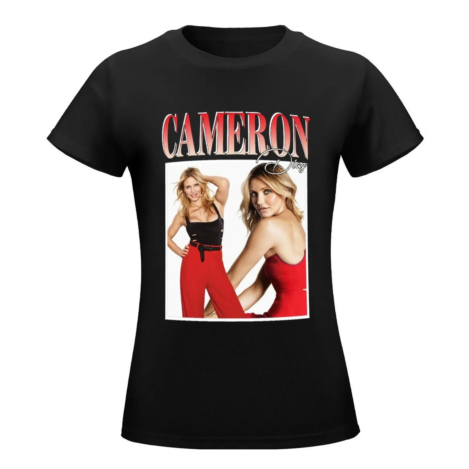 Cameron Diaz T-Shirt korean fashion plus size tops lady clothes plus size t shirts for Women loose fit