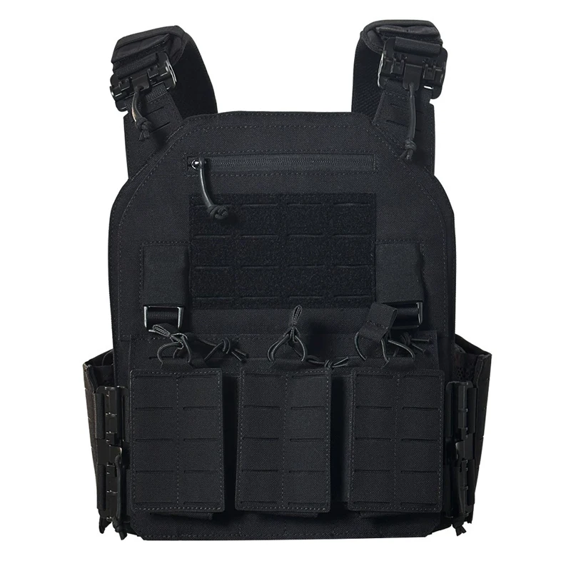 

Tactical Vest - Versatile outdoor lightweight vest Hunting Support Adjustable MOLLE vest with three magazine bags