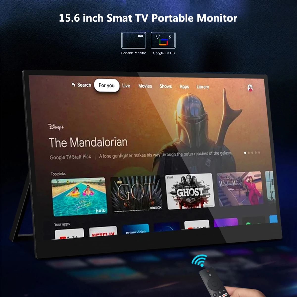 Imagem -03 - Baixar-monitor Portátil de Smart tv Google tv Mini pc Laptop Telefone Xbox Ps4 Ps5 Switch Game Monitor 15 60hz