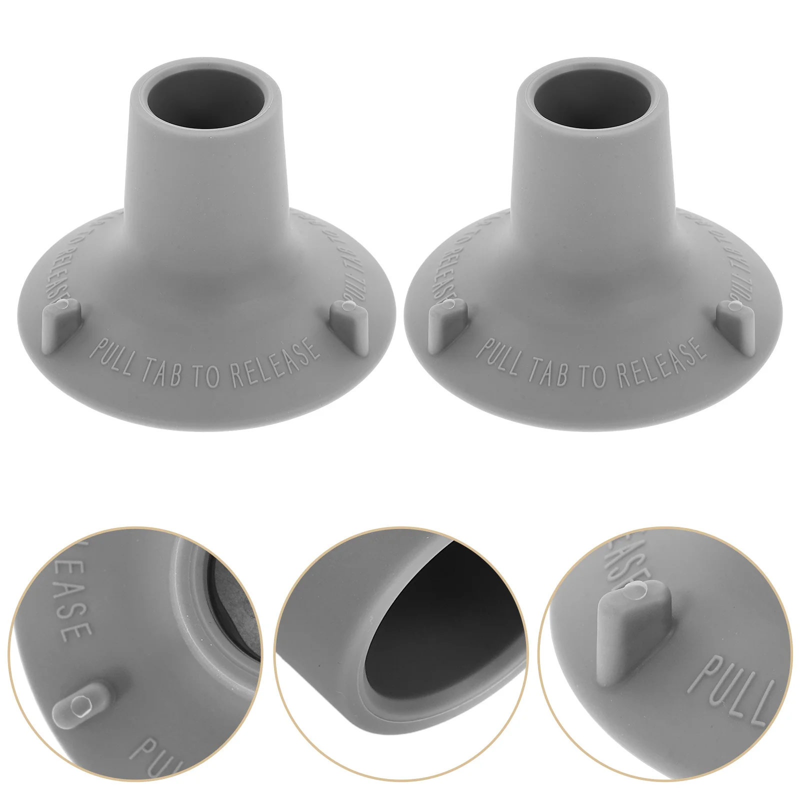 

4Pcs Tpr Shower Chair Foot Pads Non-Slip Waterproof Replacement Feet for Bath Chairs Secure Suction Grip Adult Safety Seating