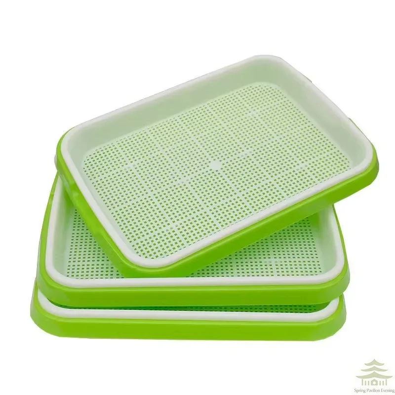 Self Draining Soilless Sprout Tray – 1pc Portable Hydroponic Seedling Tray for Cat Grass, Bean Sprouts, Balcony