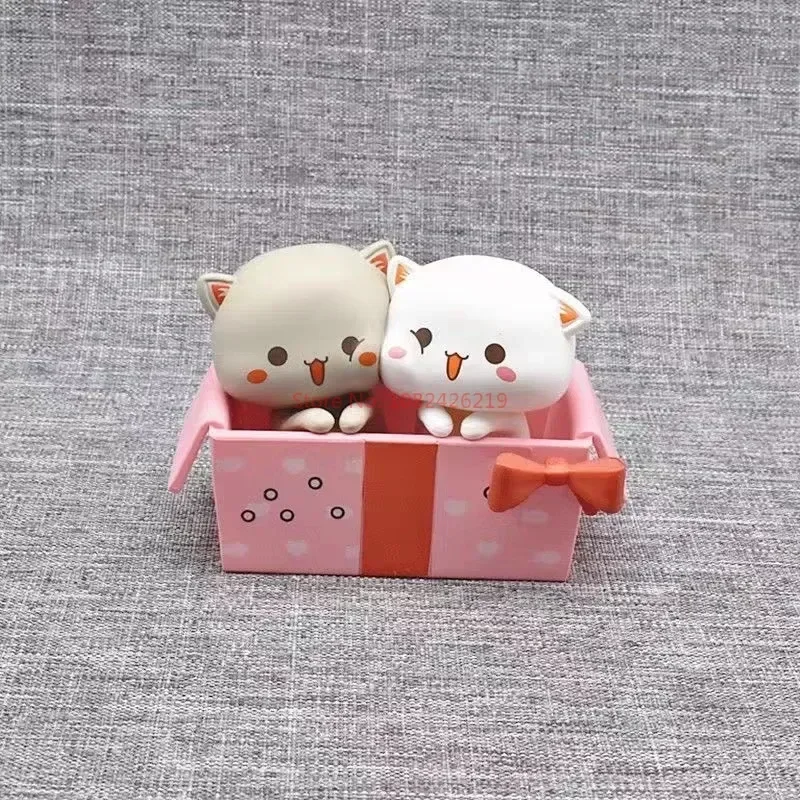 Kawaii mitao Katze 2 Saison glückliche Katze billig niedliche Katze Blind Box Spielzeug Überraschung figur Cartoon Puppe sammeln Modell nach Hause Weihnachts geschenk