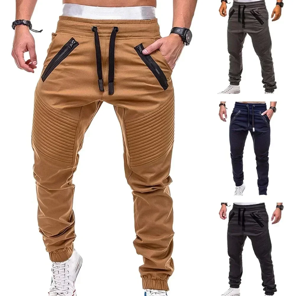 

New Hip Hop Men Cargo Trousers Joggers Casual Male Sportswear Sweatpants Multi-pocket Trousers Slim Fit Harem Long Pants