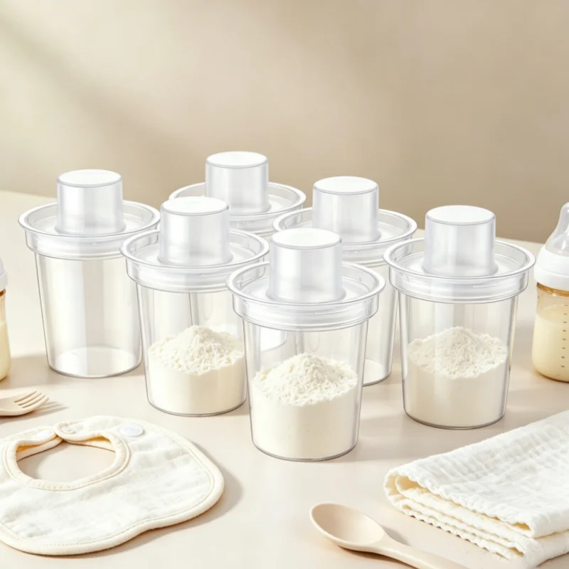 4/6pcs 80ml Capacity Portable Baby Milk Powder Boxes. Outing Milk Powder Container. Baby Milk Powder Compartment for Newborns.