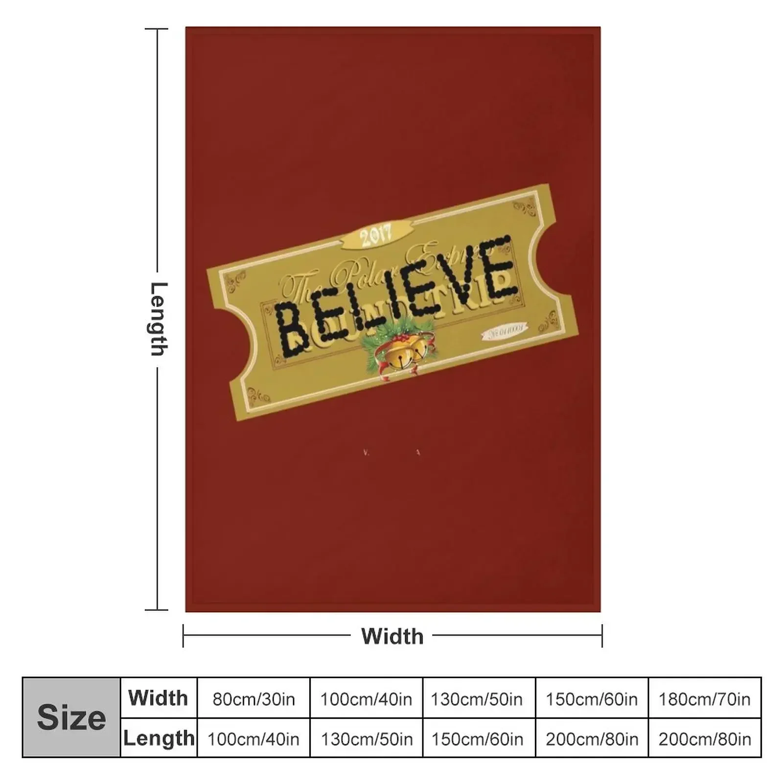 Believe Polar Express Santa Ticket Throw Blanket cosplay anime Soft Beds Soft Plush Plaid for babies Blankets