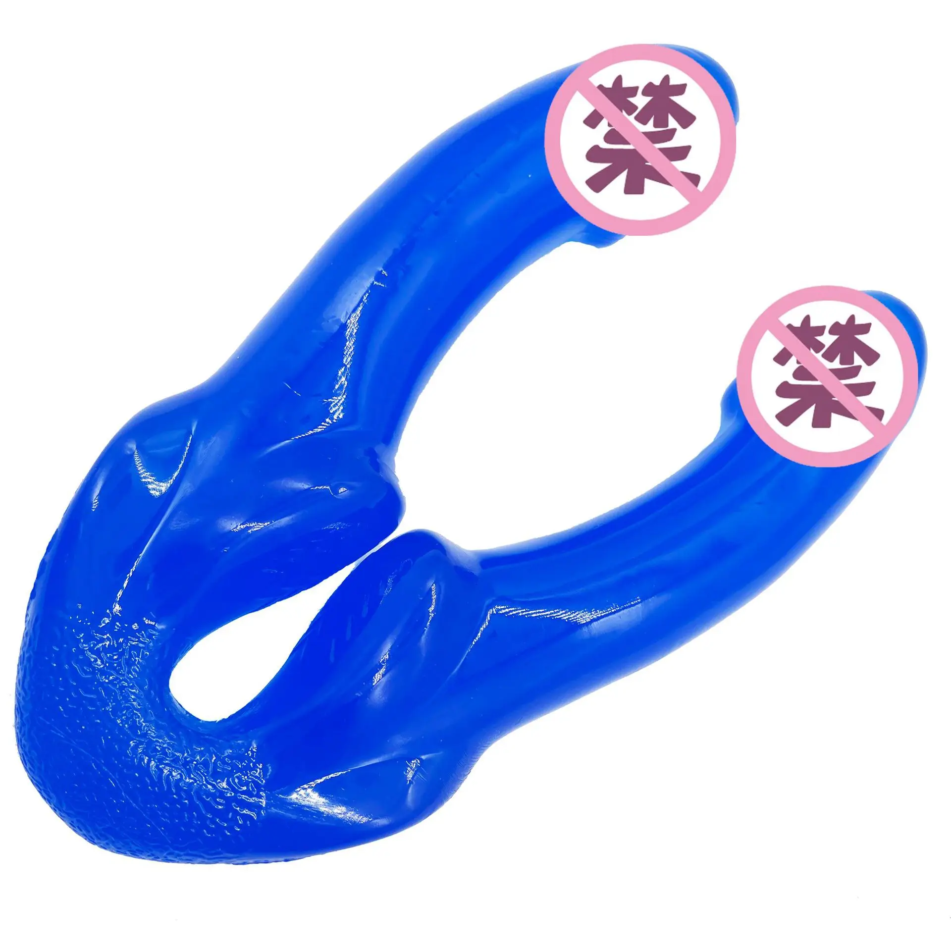 

Adult product New Double headed Colorful Soft Adhesive Women's Simulated Fun Penile Female Masturbation dildo Sex toy 성인용품 가짜 음경