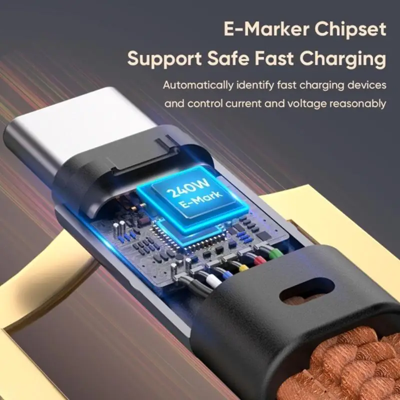 

D08B Phone Lanyard Cable With 240W Quick Charging USB C Charging Cord For Smartphones