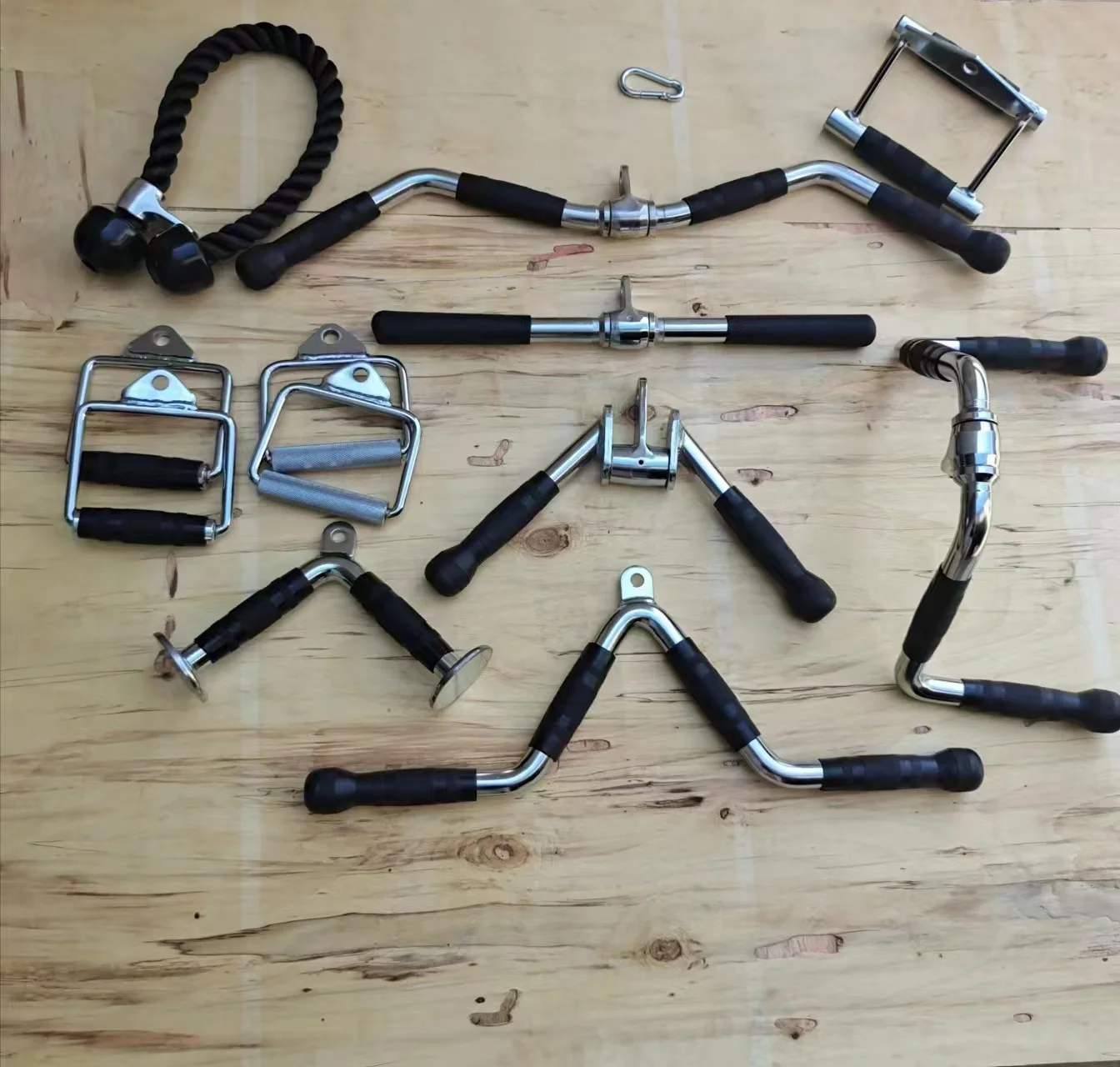 Acessórios de fitness puxar para baixo barra alça com apertos cabo barra acessório treino integrado ginásio trainer