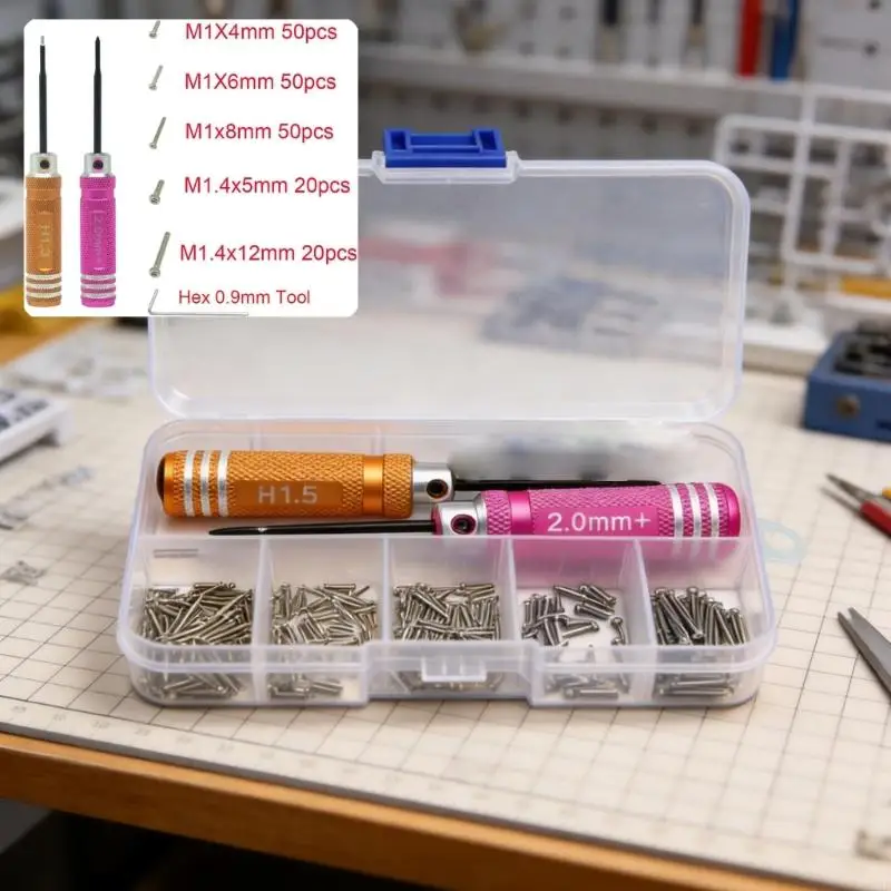 

Complete Metal Repair Tool And Screws Set For 1/30 SCX30 Remote Control Car Maintenance And Upgrades A2UB